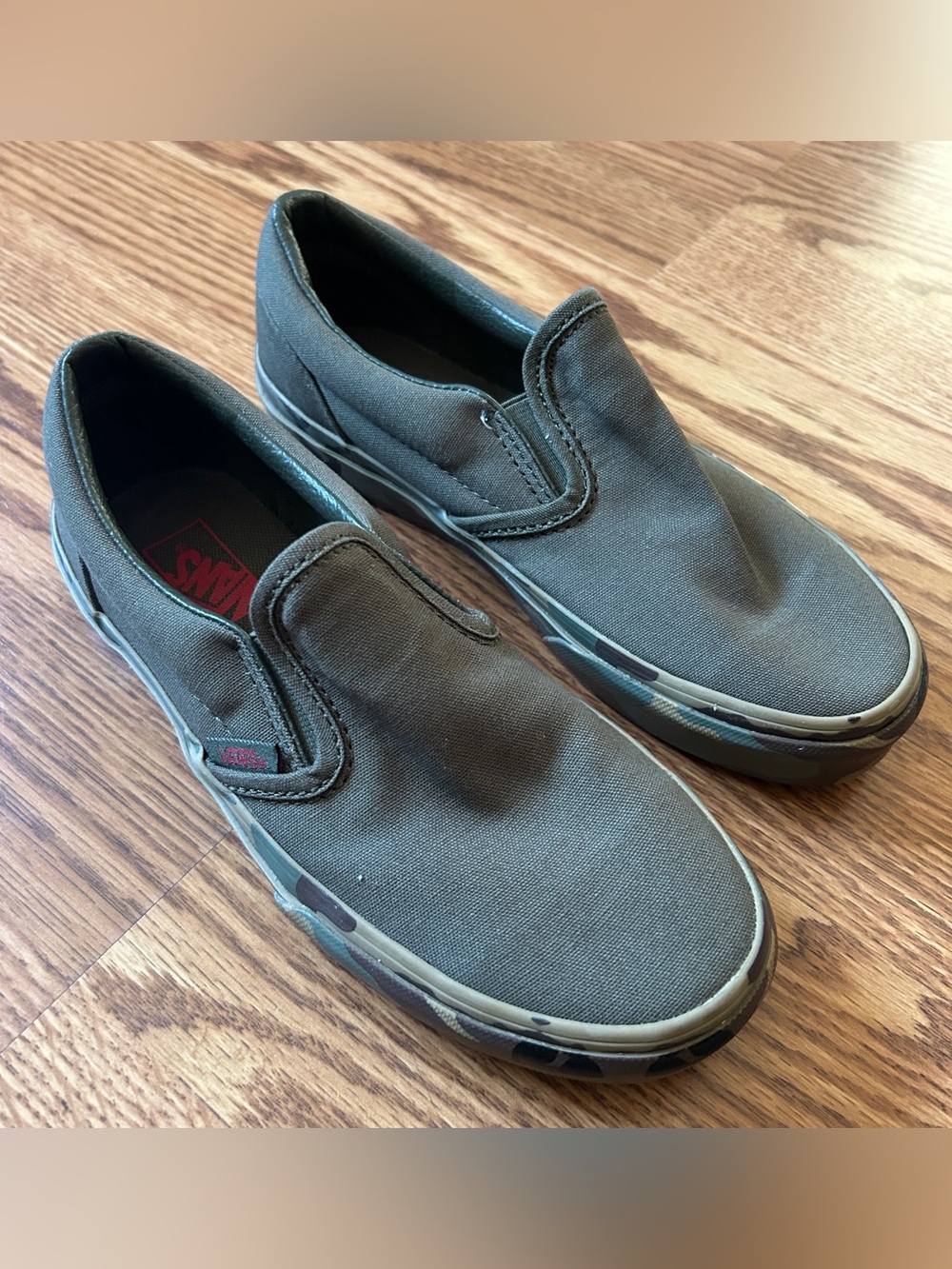 VANS youth camouflage slip on sneakers